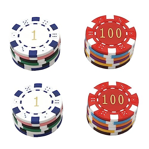 BRIGHTFUFU 24 Stück Chips belohnung Party mitgebsel Geldspiel + The Children Spiele Spielzähler nummerierter Chip Spielmarken Spielmünze lohnende Token Mahjong- Eisen von BRIGHTFUFU