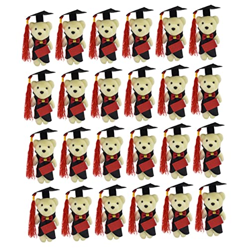 BRIGHTFUFU 24stücke Teiliges Mini-abschluss-bären Für Bouquets Niedliche Plüschtiere Zufälligem Briefumschlag-Stil Für Kreative Abschlussgeschenke Und Dekorationen von BRIGHTFUFU