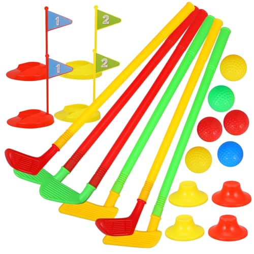 BRIGHTFUFU 2Sätze Golfs Set Pädagogisches Für Drinnen Und Draußen Golfschlägern Und Bällen Fördert Die Eltern Junge Mädchen Interaktion Farblich Zufällig von BRIGHTFUFU