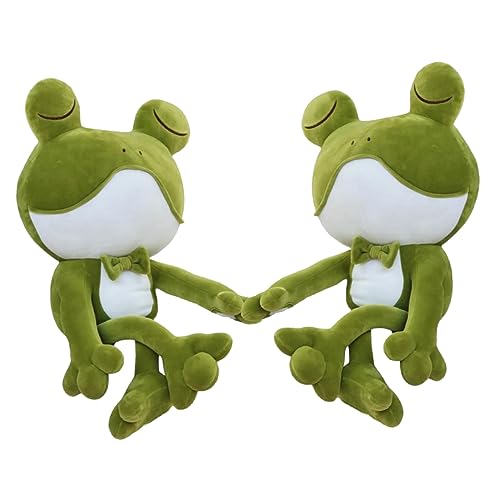 BRIGHTFUFU 2Stücke Plüsch Frosch Kissen Lustige Frog Pillow Spielzeuge Große Kuschelfreunde für Perfektes zur Geburtstagsfeier von BRIGHTFUFU