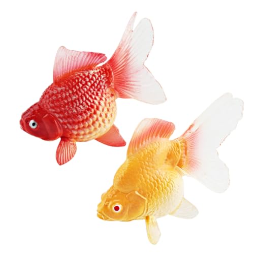BRIGHTFUFU 2Stücke Simulationsgoldfisch Modell Realistische Fische für Dekoration im Aquarium und Teich Langlebig und Stabil für Fischliebhaber BRIGHTFUFU 2Stücke Simulationsgoldfisch Modell Realistische Fische für Dekoration im Aquarium und Teich Langlebig und Stabil für Fischliebhaber von BRIGHTFUFU