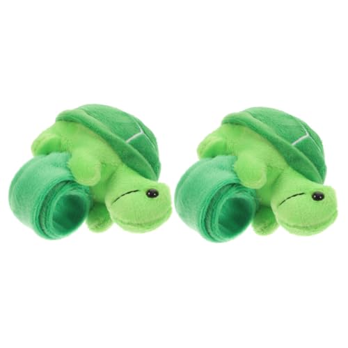 BRIGHTFUFU 2Stücke Slap Armbänder Schildkröte Plüsch Deko für für Feste Geburtstagsfeiern und Themenpartys von BRIGHTFUFU
