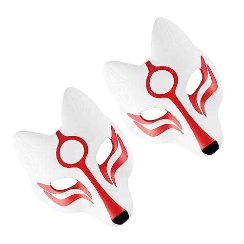 BRIGHTFUFU 2Stücke Weiße Masken Für Kostümparty Halloween Fasching Cosplay Tiermasken Für Erwachsene Und Partybedarf Und Dekoration von BRIGHTFUFU