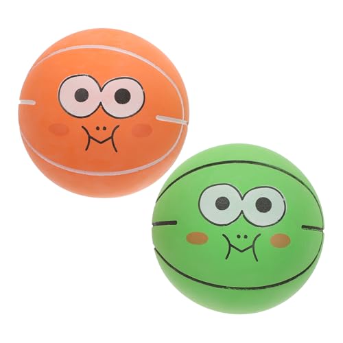 BRIGHTFUFU 2pcs Elastische Bälle Sporttraining Spielzeug Dekorative Kinderbälle Zarte Kinderkugeln Gummi -sportbälle von BRIGHTFUFU