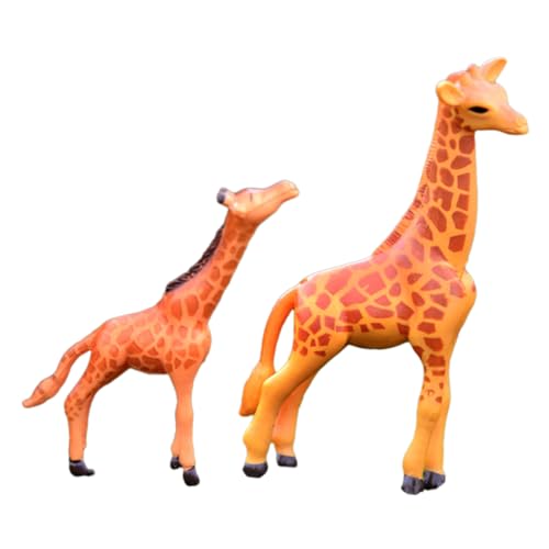 BRIGHTFUFU 2pcs Giraffe Miniaturstatue Gefälschte Giraffe Figur Dekorative Tier Gefälschter Tierdekoration BRIGHTFUFU 2pcs Giraffe Miniaturstatue Gefälschte Giraffe Figur Dekorative Tier Gefälschter Tierdekoration von BRIGHTFUFU