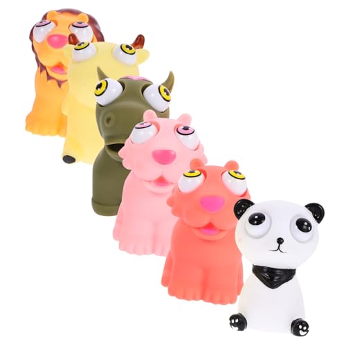 BRIGHTFUFU Pädagogisches Dekompressionsspielzeug-Set 3-teilig PVC-Spielzeug in Tierform Stressabbau-Spielzeug Für Jungen Und Mädchen Erwachsene Gemischte Packung von BRIGHTFUFU