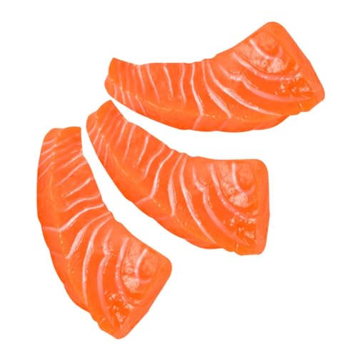 BRIGHTFUFU 3 Stück Künstlicher Lachs, Künstliche Lachsscheiben, Simulation Lebensechter Fisch, Fleisch, Lebensmittel, Modell Für Die Küche Zu Hause BRIGHTFUFU 3 Stück Künstlicher Lachs, Künstliche Lachsscheiben, Simulation Lebensechter Fisch, Fleisch, Lebensmittel, Modell Für Die Küche Zu Hause von BRIGHTFUFU