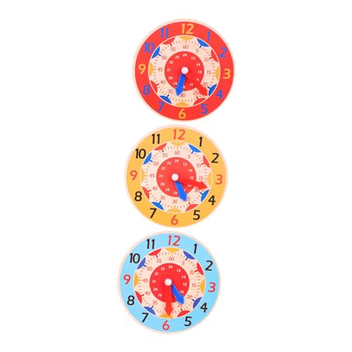 BRIGHTFUFU 3 Stück Lehrmittel für Uhren Wecker für Wecker am Bett holzspielzeug lernuhr Puzzlekleber puzzletisch Unterrichtsmodell Uhr Erleuchtungsspielzeug für hölzern BRIGHTFUFU 3 Stück Lehrmittel für Uhren Wecker für Wecker am Bett holzspielzeug lernuhr Puzzlekleber puzzletisch Unterrichtsmodell Uhr Erleuchtungsspielzeug für hölzern von BRIGHTFUFU