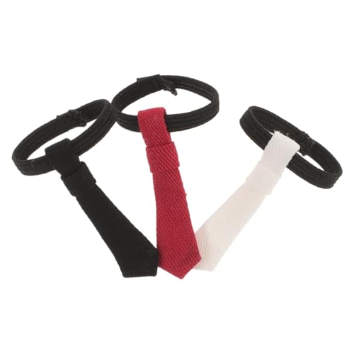 BRIGHTFUFU 3 Stück Maßstab Vorgebundene Kleine Puppenfliegen in Dunkel Weißlich Rot Vielseitiges DIY Puppenaccessoire für Modische Puppenkleidung von BRIGHTFUFU