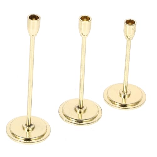BRIGHTFUFU 3stücke Miniaturer Kerzenhalter Aus Metall Eleganter Kerzenständer Für Puppenhäuser Teiliges Mit Feinem Design Für Romantische Abendessen Und Dekorationen Verschiedenen Szenen BRIGHTFUFU 3stücke Miniaturer Kerzenhalter Aus Metall Eleganter Kerzenständer Für Puppenhäuser Teiliges Mit Feinem Design Für Romantische Abendessen Und Dekorationen Verschiedenen Szenen von BRIGHTFUFU