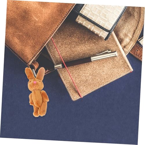 BRIGHTFUFU 3 Stück Teiliges Langes Langem Fell Weiche DIY kreativ Ornamente in Braun Hellbraun und Weiß Niedliche Bunny Deko für Kinderzimmer und Geburtstagsgeschenk zum Jahr des Hasen von BRIGHTFUFU