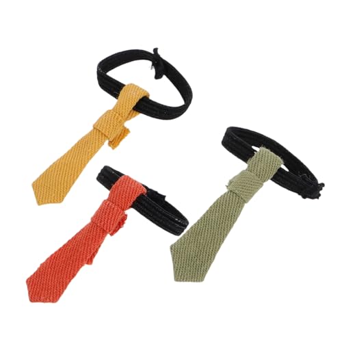 BRIGHTFUFU 3 Stück Teiliges Puppenkrawatten für Bjd Action Puppen Vorgebundene Weiche Stoffkrawatten in Orange Grün Gelb Stilvolle Puppenhaus Accessoires für Vielseitige Puppen Outfits von BRIGHTFUFU
