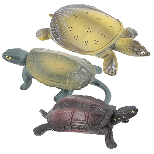 BRIGHTFUFU 3 Stück Teiliges Schildkrötenmodell Realistische Figurine aus Langlebigem Material Kompakte Miniatur für Tisch Garten und Bonsai Dekoration Handliches Meereslebewesen Ornament von BRIGHTFUFU