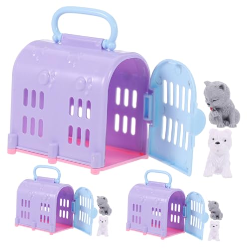 BRIGHTFUFU 3Sätze Mini Haustierhaus Dekorationen mit Katzen und Hundemodellen und Vielseitig für Mini Dekorationen für Sammler Teile Zufälligen Farben BRIGHTFUFU 3Sätze Mini Haustierhaus Dekorationen mit Katzen und Hundemodellen und Vielseitig für Mini Dekorationen für Sammler Teile Zufälligen Farben von BRIGHTFUFU