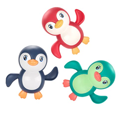 BRIGHTFUFU 3Stücke Teiliges Badespielzeug Farbenfrohes Pinguin Wasserspielzeug Für Batteriebetrieb Fördert Hand Augen Koordination Und Sicheres Im Wasser BRIGHTFUFU 3Stücke Teiliges Badespielzeug Farbenfrohes Pinguin Wasserspielzeug Für Batteriebetrieb Fördert Hand Augen Koordination Und Sicheres Im Wasser von BRIGHTFUFU