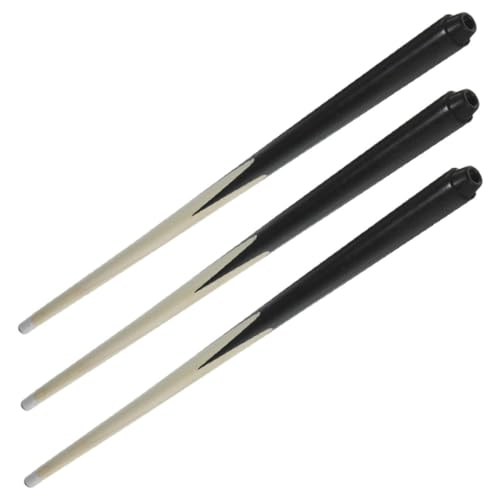 BRIGHTFUFU 3Stücke Teiliges Mini Billard Queue für Leichte Holz Sticks für Anfänger für Kleine Räume und Präzise Schläge Tischbillard und Snooker Spiele von BRIGHTFUFU