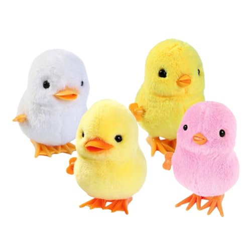 BRIGHTFUFU 4 Stück Aufzieh Hühnerspielzeug Für Kleine Spielsachen Kleines Hühnerspielzeug Party- Schütteln Von Tierspielzeug Karikatur Osterküken Mini Plüsch BRIGHTFUFU 4 Stück Aufzieh Hühnerspielzeug Für Kleine Spielsachen Kleines Hühnerspielzeug Party- Schütteln Von Tierspielzeug Karikatur Osterküken Mini Plüsch von BRIGHTFUFU