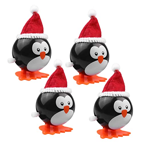 BRIGHTFUFU 4 Stück Aufzieh Karikatur aufziehspielzeug aufziehen Pinguin kinderspielzeug -Abschlussparty -Aufzieh-Weihnachtsfeier ABS-Kunststoff von BRIGHTFUFU