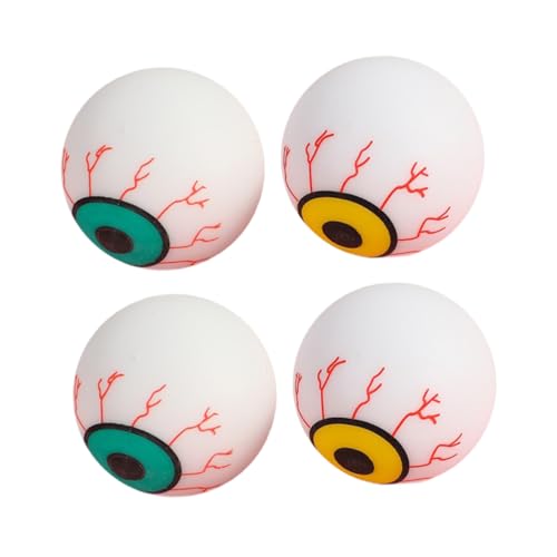 BRIGHTFUFU 4 Stück Augäpfel Dekompressionsspielzeug Halloween-augapfel- Zusammendrücken Entlüften Entlüftungsspielzeug Quetschball Drücken Plastik von BRIGHTFUFU