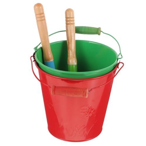 BRIGHTFUFU 4 Stück Garten Blecheimer Pooleimer Für Kinder Sandspielzeug Gefälligkeit Für Strandpartys Sandwanne Wasserspieleimer Sandschaufel Aus Metall Rosa Eimer Mit Sand Spielen Eisen von BRIGHTFUFU
