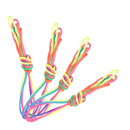 BRIGHTFUFU 4 Stück Katzenwiege Schnurspielzeug Teiliges Regenbogenfarben Interaktives Finger für Party für Familienaktivitäten Fördert Fingerfertigkeit und Koordination von BRIGHTFUFU
