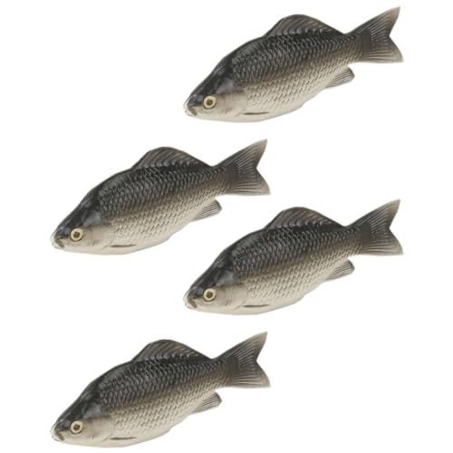 BRIGHTFUFU 4 Stück Künstliche Fische Realistische Fischmodelle für Aquarien und Fotografie Lifelike Simulation Fisch Dekoration Leicht und Tragbar für Teich und Aquarium von BRIGHTFUFU