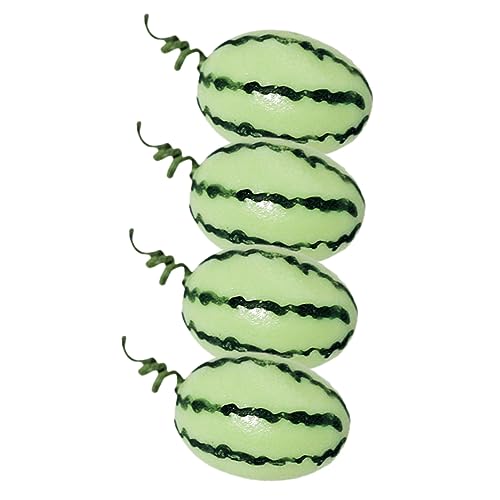 BRIGHTFUFU 4 Stück Künstliche Wassermelonen Gefälschte Früchte Spielzeug Kleine Wassermelonen Modelle Rollenspielspielzeug Für Puppenhaus von BRIGHTFUFU