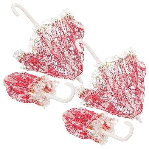BRIGHTFUFU 4 Stück Regenschirm Spitzenschirm Auto Regenbogen-Minischirm Puppenregenschirm Umbrella schirmchen bunter Regenschirm Puppenzubehör Mini-Regenschirm Plastik BRIGHTFUFU 4 Stück Regenschirm Spitzenschirm Auto Regenbogen-Minischirm Puppenregenschirm Umbrella schirmchen bunter Regenschirm Puppenzubehör Mini-Regenschirm Plastik von BRIGHTFUFU