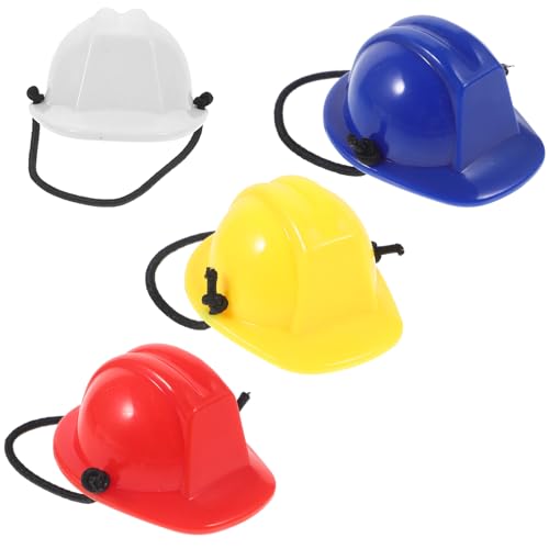 BRIGHTFUFU 4stücke Mini Pet Safety Helmet Miniatur-haube Für Haustiere Mit Riemen Bearded Dragon Helm Und Puppenhut Teiliges Für Dekoration Und Schutz von BRIGHTFUFU