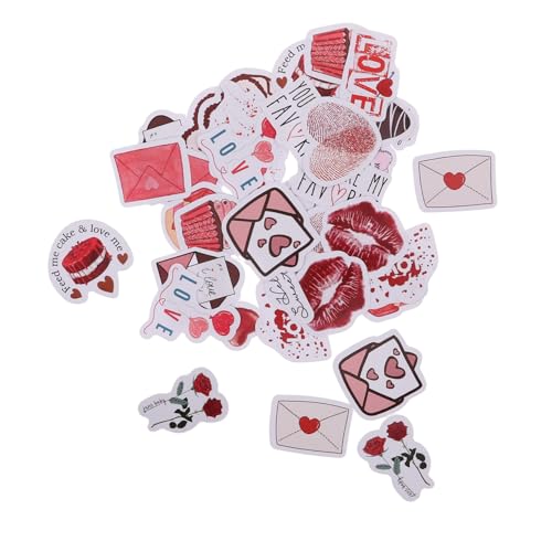 BRIGHTFUFU Romantisches 46 Selbstklebende Herz-Aufkleber Für Scrapbook Scrapbooking Partyzubehör von BRIGHTFUFU