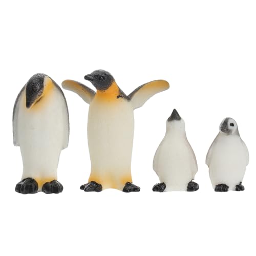 BRIGHTFUFU 4Er Set Pinguin-Spielzeugset Pinguin kinderspielzeug Kreatives Kid Toys Children Toys Mini-Pinguin- Tischfiguren Tiere Modell Einer Pinguinfigur Black von BRIGHTFUFU
