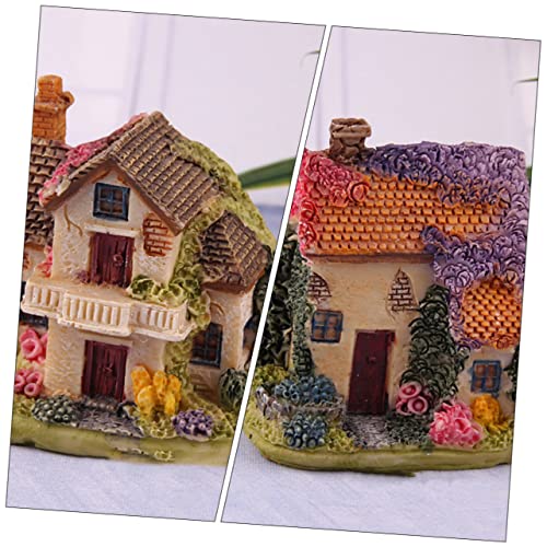 BRIGHTFUFU 4Stücke Miniaturhaus Deko Lebendige Hausdekoration Für Mikro Landschaften Charmante Figuren Für Garten Und Zuhause Europäischer Landhausstil Resin Figuren BRIGHTFUFU 4Stücke Miniaturhaus Deko Lebendige Hausdekoration Für Mikro Landschaften Charmante Figuren Für Garten Und Zuhause Europäischer Landhausstil Resin Figuren von BRIGHTFUFU