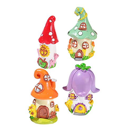 BRIGHTFUFU 4pcs Harz Winziges Schmücken Harz Kleines Ornament Mikrolandschaft Ornament von BRIGHTFUFU