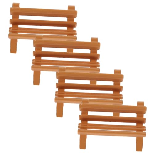BRIGHTFUFU 4pcs Sandtisch Mini Bank Kleine Möbel Figur Miniaturbank Mini Hausmöbel BRIGHTFUFU 4pcs Sandtisch Mini Bank Kleine Möbel Figur Miniaturbank Mini Hausmöbel von BRIGHTFUFU
