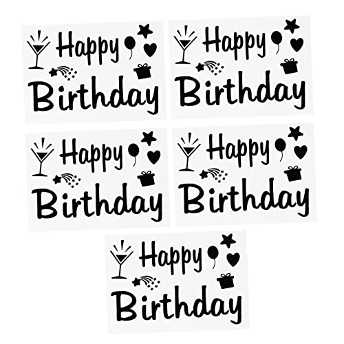 BRIGHTFUFU 5 Stück Alles Zum Geburtstag Aufkleber Alles Zum Geburtstag Car Decal Geburtstagsfenster Haftet Für Klassenzimmer Alles Zum Geburtstag Party Abziehbild Plastik Black BRIGHTFUFU 5 Stück Alles Zum Geburtstag Aufkleber Alles Zum Geburtstag Car Decal Geburtstagsfenster Haftet Für Klassenzimmer Alles Zum Geburtstag Party Abziehbild Plastik Black von BRIGHTFUFU