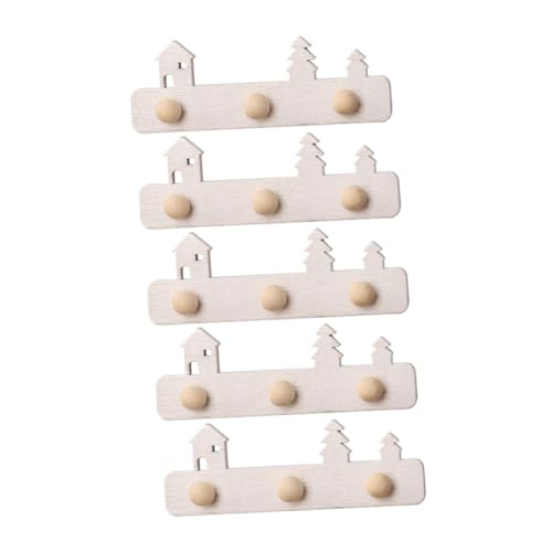 BRIGHTFUFU 5 Stück Miniatur-puppenhaushaken – Maßstab 112 Wandaufhänger Aus Holz Für Puppen Dekoratives Wohnaccessoire-Set von BRIGHTFUFU