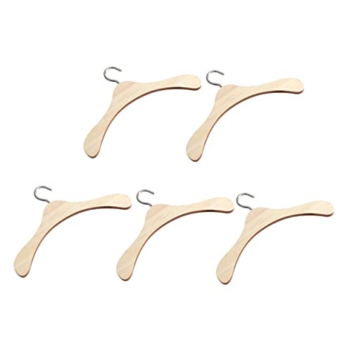 BRIGHTFUFU 5 Stück Kleiderbügel Aus Holz Miniatur-kleiderbügel Für Puppen Puppenkleiderbügel Aus Holz Miniatur-Puppen-kleiderbügel-Set Zum Organisieren Von Babypuppen BRIGHTFUFU 5 Stück Kleiderbügel Aus Holz Miniatur-kleiderbügel Für Puppen Puppenkleiderbügel Aus Holz Miniatur-Puppen-kleiderbügel-Set Zum Organisieren Von Babypuppen von BRIGHTFUFU