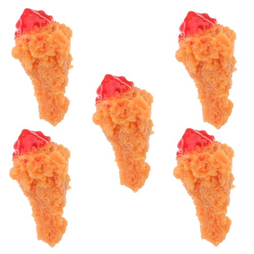 BRIGHTFUFU Gefälschte Hähnchenschenkel 5 Stück Künstliche Hähnchenkeulen PVC- Für Restaurants Bäckereien Foto-Requisiten von BRIGHTFUFU