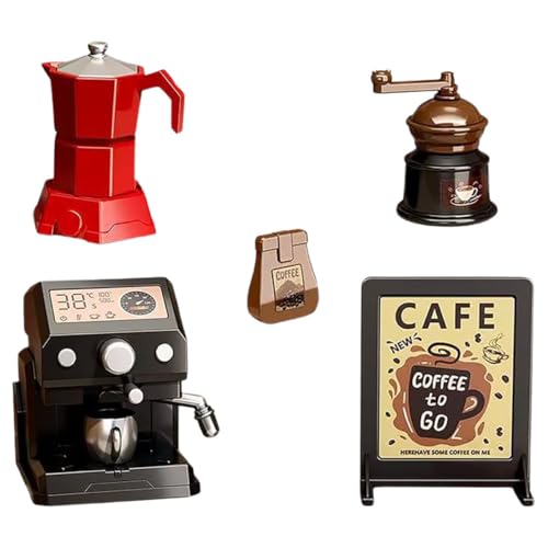 BRIGHTFUFU 5 Stücke Mini Kaffeemaschine Modell Puppenhaus Realistische Kaffeemaschine Spielzeug Mini Kaffeemaschine Puppenhaus Ornamente BRIGHTFUFU 5 Stücke Mini Kaffeemaschine Modell Puppenhaus Realistische Kaffeemaschine Spielzeug Mini Kaffeemaschine Puppenhaus Ornamente von BRIGHTFUFU