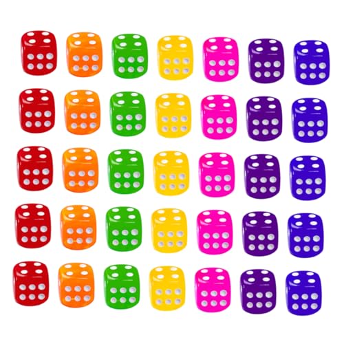 BRIGHTFUFU 50er-Pack Würfelspielspielzeug Acryl-Pub-würfel Ideal Für Ktv Bar Events von BRIGHTFUFU