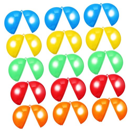 BRIGHTFUFU 50 Stück Teiliges Bunte Hohle Kunststoff Raffle Kugeln zum Befüllen Leichte Vielseitige Loskugeln für Partyspiele Schulveranstaltungen Familienfeiern Einfache Einlage von von BRIGHTFUFU