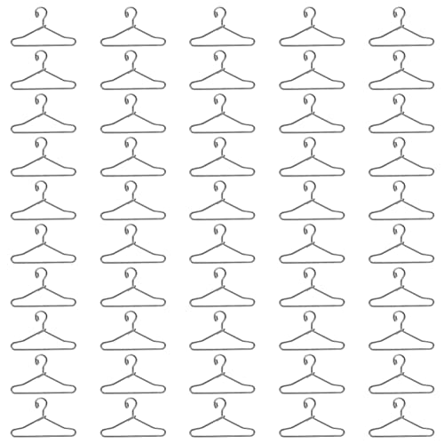BRIGHTFUFU 50pcs Puppenaufhänger Hanger -Haken Miniaturen Kleiderbügel Für Puppen Puppenschrank Puppenkleidung Stoffbügel Halle Maschine Dolly Rockbügel Mit Clips Zubehör Hose Silver Metall BRIGHTFUFU 50pcs Puppenaufhänger Hanger -Haken Miniaturen Kleiderbügel Für Puppen Puppenschrank Puppenkleidung Stoffbügel Halle Maschine Dolly Rockbügel Mit Clips Zubehör Hose Silver Metall von BRIGHTFUFU