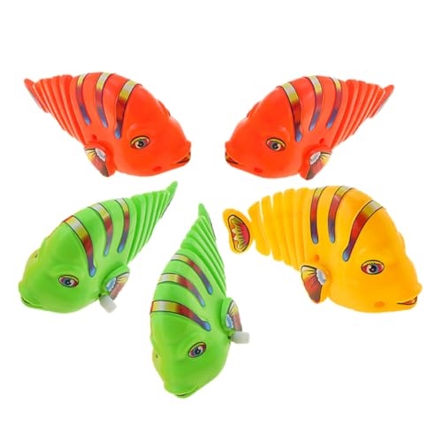 BRIGHTFUFU Wasserbad-Spielzeug 5-teiliges Wasserspielzeug Badespielzeug Für Kinder Schwingende Fischspielzeuge Zufällige Farbe von BRIGHTFUFU
