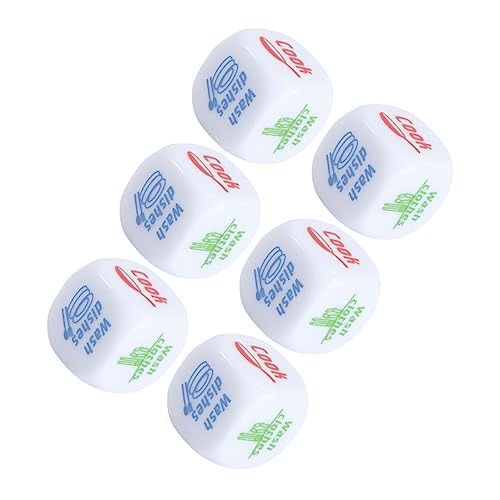 BRIGHTFUFU Kleinkindspielzeug Acrylwürfel Für Erwachsene 6-teiliges Würfelspiel Modische Würfel Würfelset Für Rollenspiele Sicher von BRIGHTFUFU