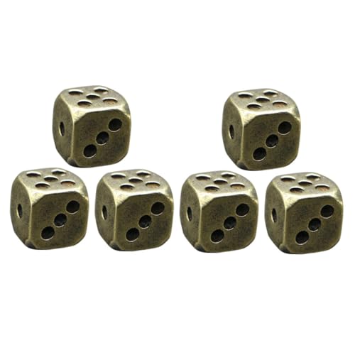 BRIGHTFUFU 6 Stück Messingwürfel Spiel Bastelwürfel Aus Messing Festival Würfel Quadratische Eckwürfel Dekorative Würfel Stabwürfel Prop Retro-kupferwürfel Halloween-würfel Karneval Würfel BRIGHTFUFU 6 Stück Messingwürfel Spiel Bastelwürfel Aus Messing Festival Würfel Quadratische Eckwürfel Dekorative Würfel Stabwürfel Prop Retro-kupferwürfel Halloween-würfel Karneval Würfel von BRIGHTFUFU