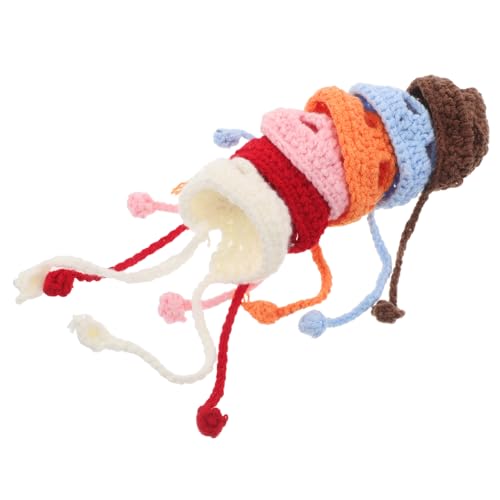 BRIGHTFUFU 6 Stück Mini-strickmützen Für Kleintiere Und Puppen, Garn-Kopfbedeckungen, Weinflaschenaufsatz-mützen, Kleine Strickmützen Für Tierdekorationszubehör BRIGHTFUFU 6 Stück Mini-strickmützen Für Kleintiere Und Puppen, Garn-Kopfbedeckungen, Weinflaschenaufsatz-mützen, Kleine Strickmützen Für Tierdekorationszubehör von BRIGHTFUFU