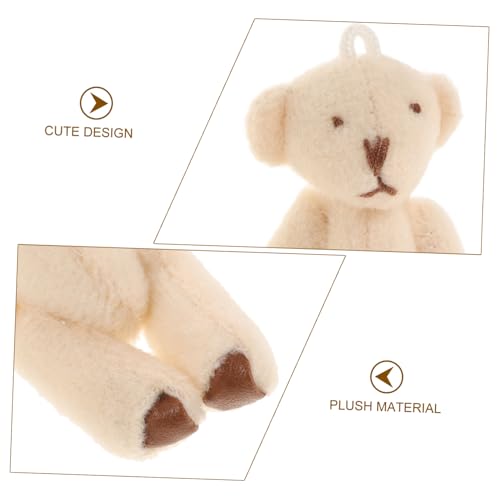 BRIGHTFUFU 6 Stück Plüschbären Mini Kuscheltier mit Beweglichen Gelenken und Wechselbarer Kleidung Weiches Stofftier Schlüsselanhänger für Kinderzimmer und Geschenkideen von BRIGHTFUFU