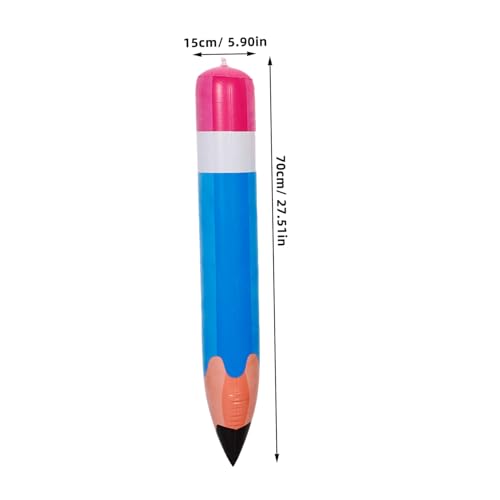 BRIGHTFUFU 6 Stück Teiliges PVC Aufblasbares Bleistift Deko in Bunten Farben Langlebig und Reißfest für Schulanfang Kindergeburtstag und Klassenzimmer Party Große Aufmerksamkeit Erzeugend von BRIGHTFUFU