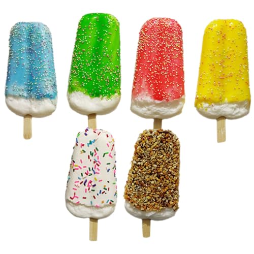 BRIGHTFUFU 6 Stück Stick Gefälschte Dessert Decor Künstliche Lebensmittel Für Shopping Mall Display von BRIGHTFUFU
