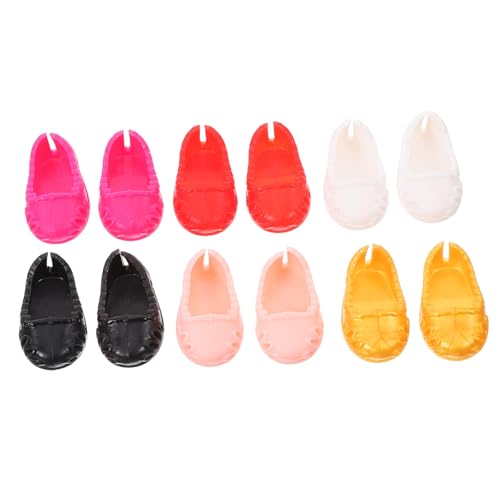 BRIGHTFUFU 6Paare Puppenschuhe Puppenschuhe und Niedliche Dekoration für Puppen für Teenager BRIGHTFUFU 6Paare Puppenschuhe Puppenschuhe und Niedliche Dekoration für Puppen für Teenager von BRIGHTFUFU